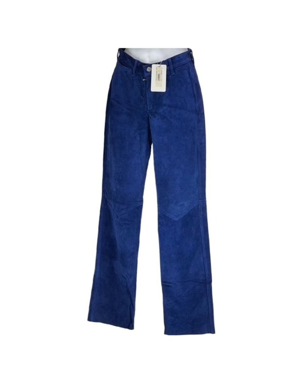Guess USA Blue Suede High-Waisted Pants Size 29 Made In Italy